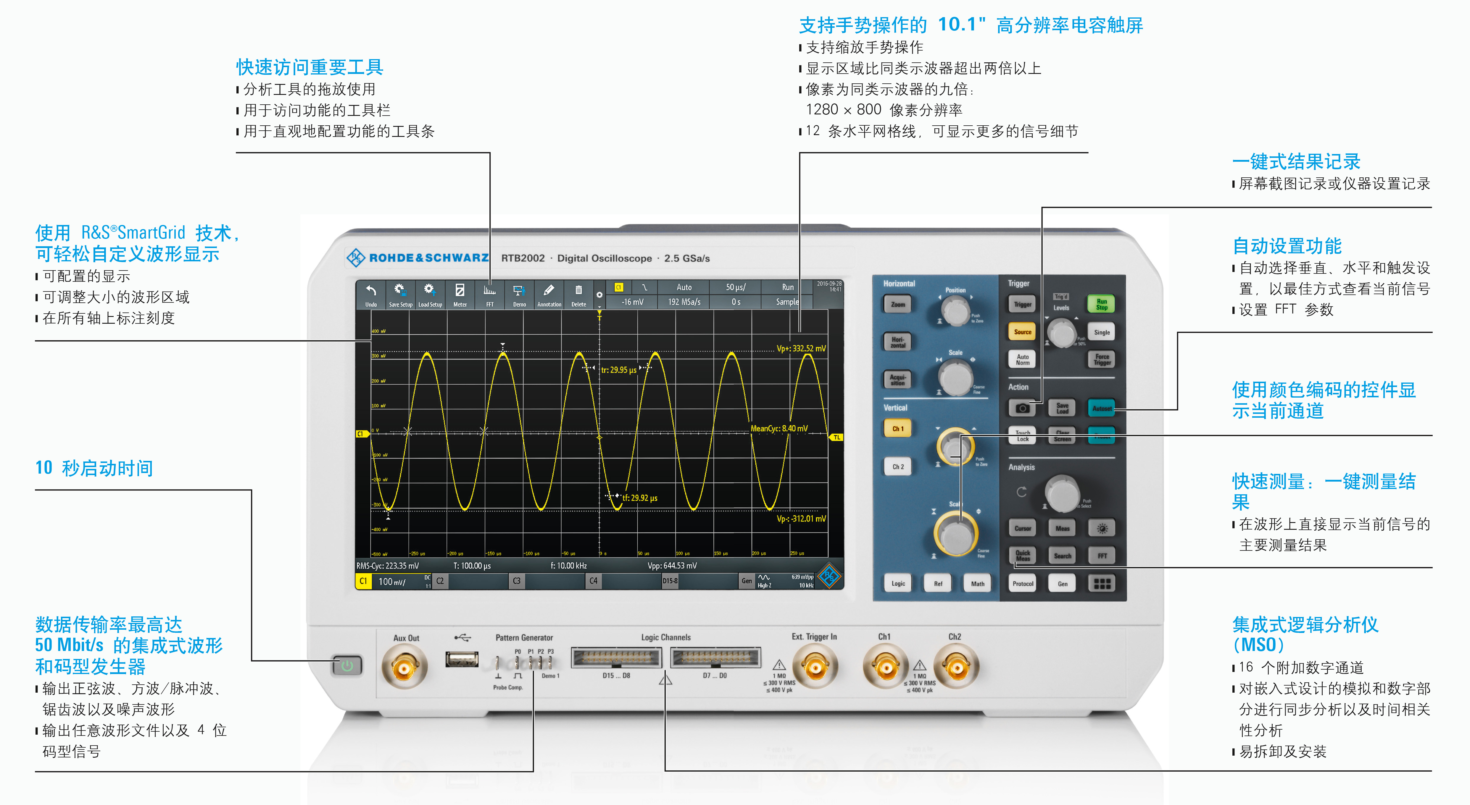 RTB2000数字示波器的特点特性及应用范围